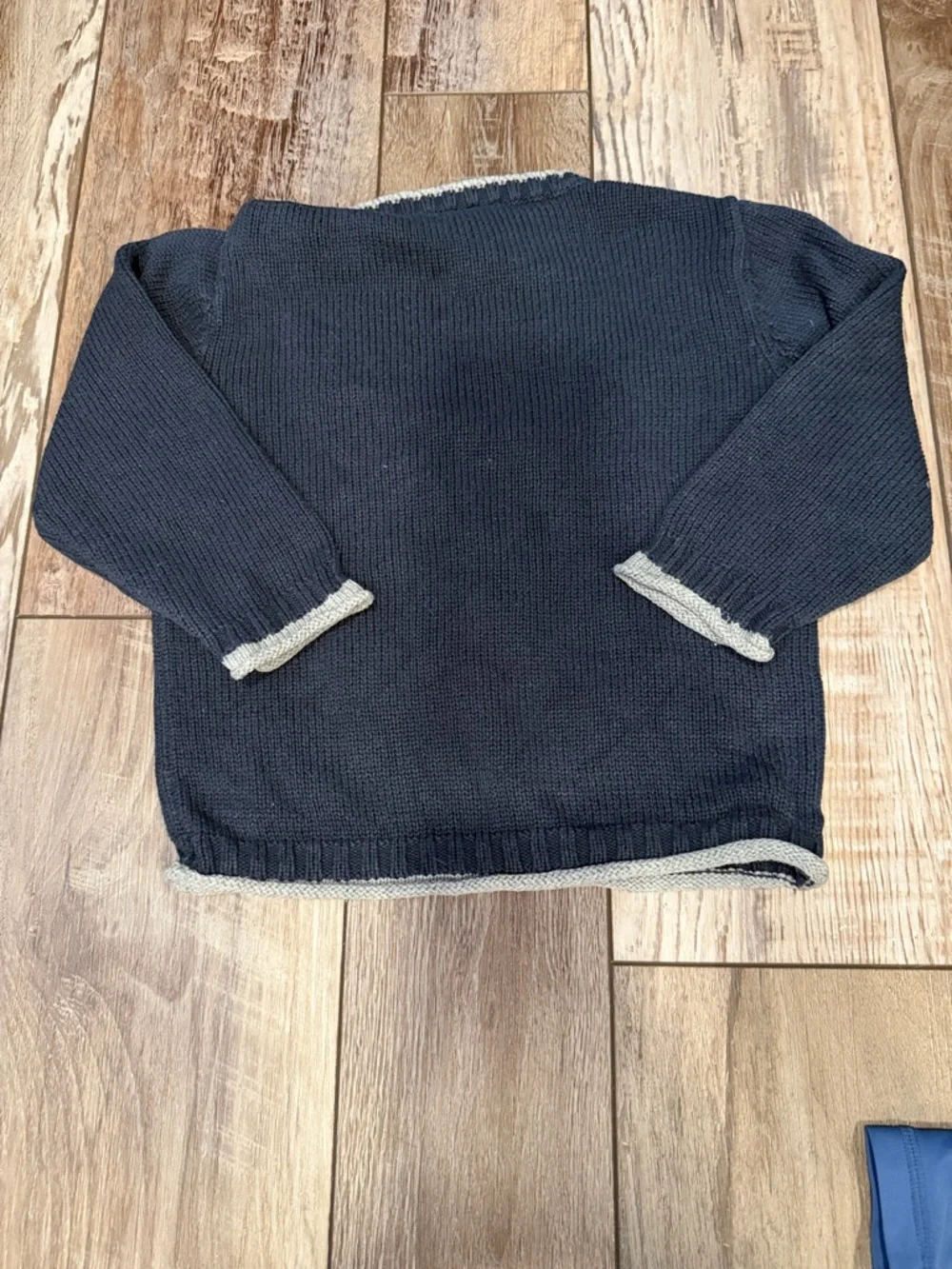 Gymboree Firetruck Navy Knit Sweater with Light Gray Trim Size 2T